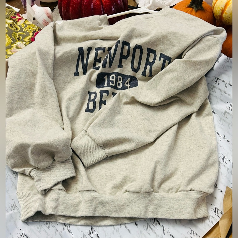 Heather Gray Newport Beach Sweatshirt - Picture 6 of 8